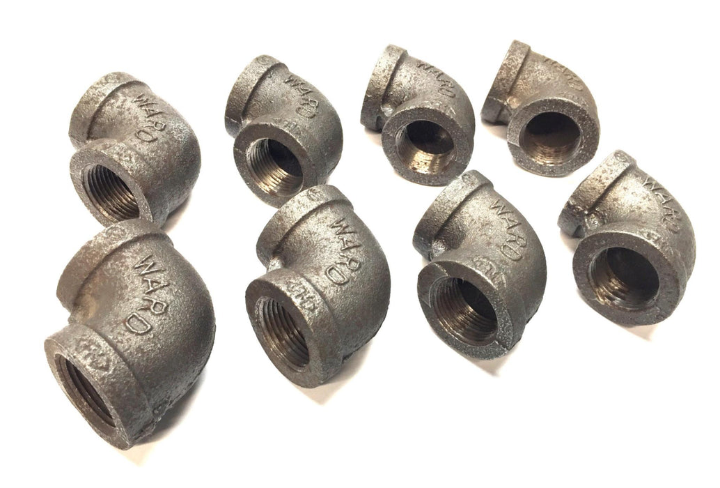 Ward 1" x 1" 90-Degree Female Threaded Cast Iron Elbow [Lot of 8] NOS