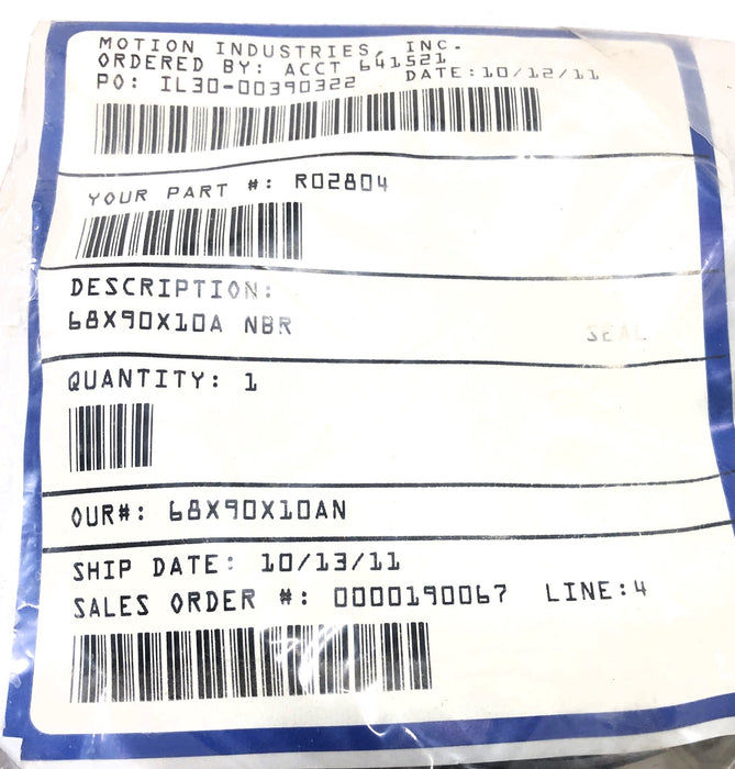 International Oil Seal 68x90x10 [Lot of 4] NOS