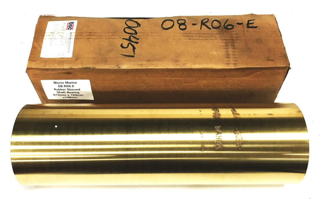 Morse Marine Brass Rubber Sleeved Shaft Bearing 08-R06-E NOS