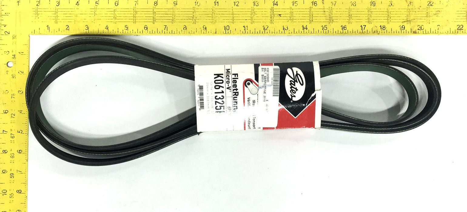 Gates 13/16x133-1/8 Inch OC Micro-V Fleetrider Belt K061325HD (6PK3367) NOS