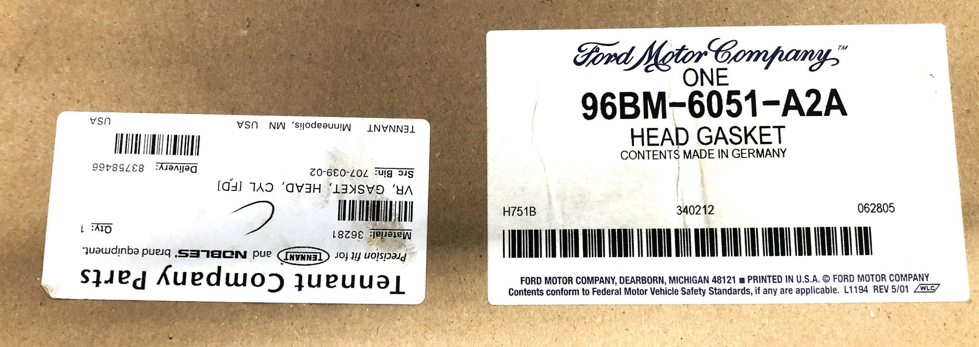 Ford Forklift Head Gasket 96BM-6051-A2A NOS