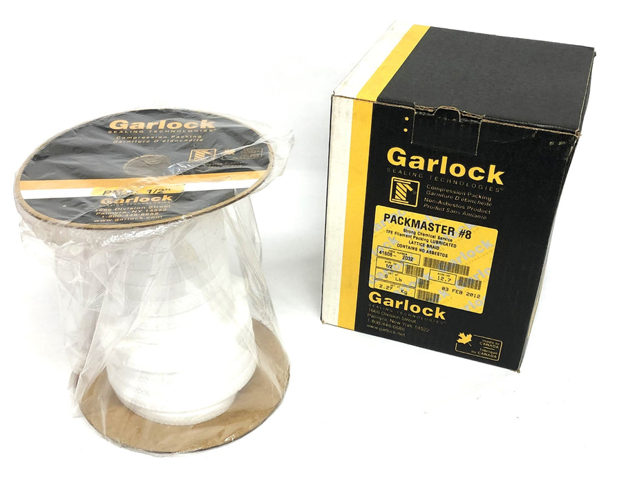 Garlock 5 LBS PM-8 1/2 Inch Lattice Braid Compression Packing 41608-2032 NOS
