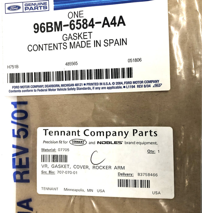 Ford Forklift Rocker Arm Cover Gasket 96BM-6584-A4A NOS
