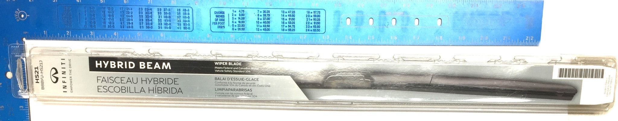 Nissan Group Hybrid Beam Windshield Wiper Blade B88YU-HS21J NOS