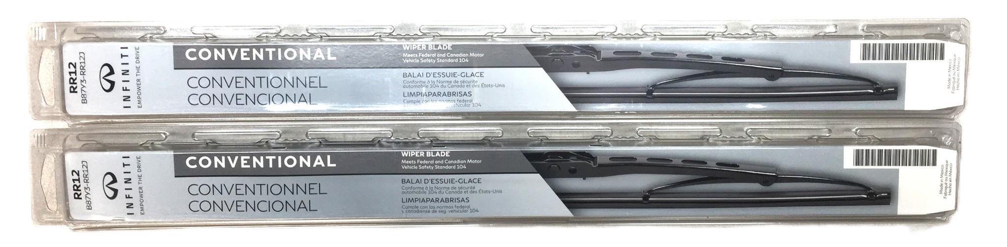 Nissan Group Conventional Windshield Wiper Blade B87Y3-RR12J [Lot of 2] NOS
