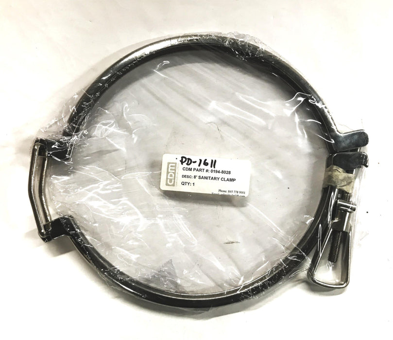 CDM 8 inch Stainless Steel Sanity Clamp 0194-8028 NOS