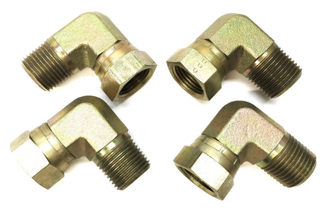 Parker 1/2" x 1/2" 90 Degree Male/Female Elbow Fitting [Lot of 4] NOS