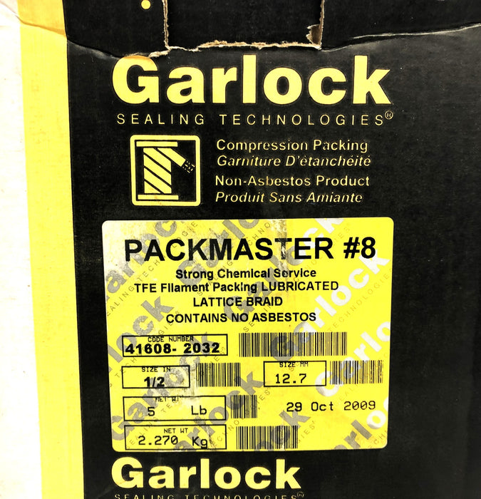 Garlock 1 LB PM-8 1/2 Inch Lattice Braid Compression Packing 41608-2032 NOS