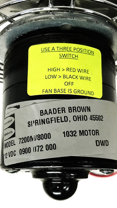 Baader Brown Auxiliary Dash Fan 0900-072-000 NOS