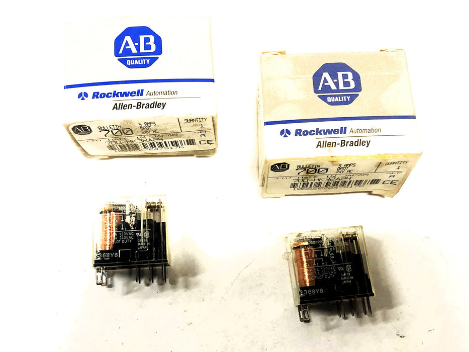 Rockwell 24V AC 5 AMP DPDT General Purpose Relay 700HK32A24 [Lot of 2] NOS