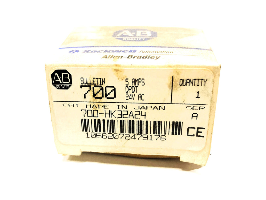 Rockwell 24V AC 5 AMP DPDT General Purpose Relay 700HK32A24 [Lot of 2] NOS