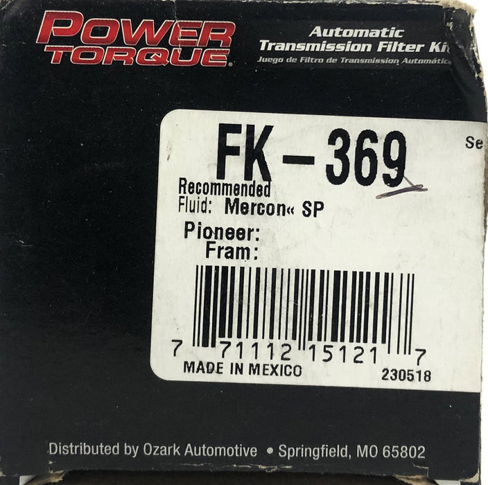 Power Torque Automatic Transmission Filter Kit FK-369 [Lot of 2] NOS