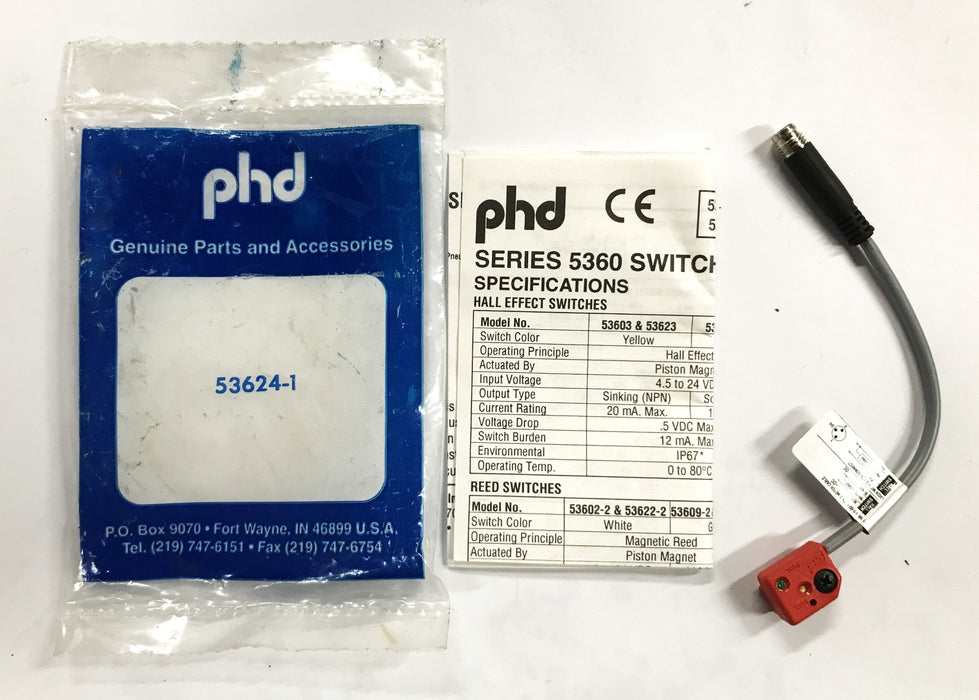 PHD 5360 Series Proximity Switch 53624-1 NOS