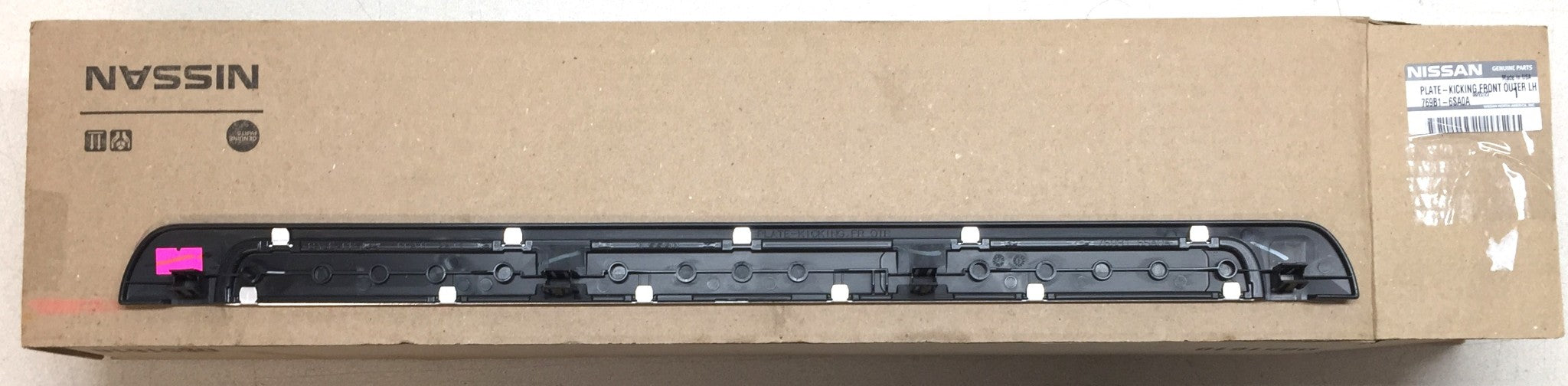 Nissan Group LH Outer Front 'INFINITY' Kick Plate 769B1-6SA0A NOS