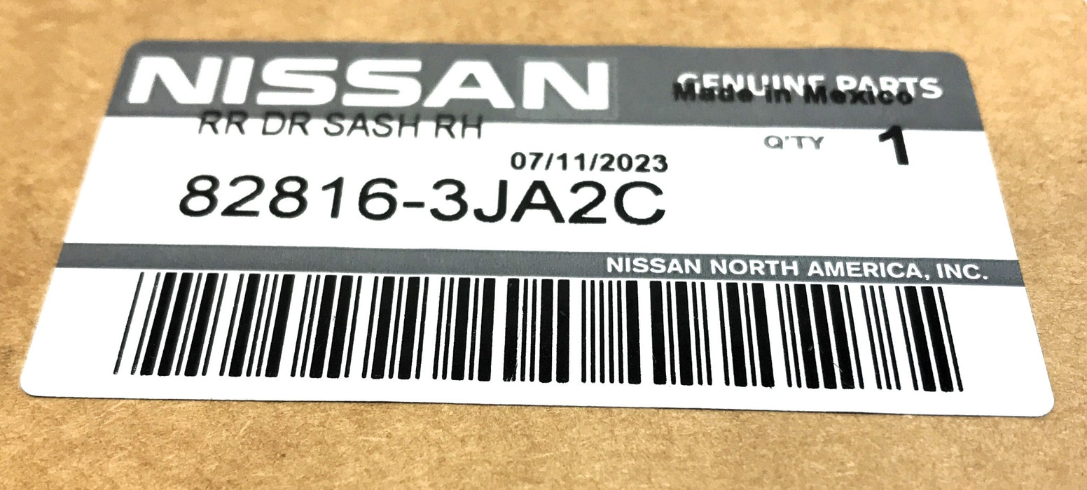 Nissan Rear RH Door Sash Tape 82816-3JA2C NOS
