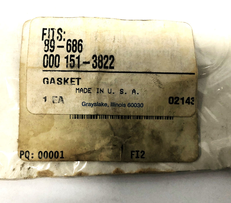 Intrupa 2 Piece Forklift Gasket Set 89-686 (151-3822) NOS