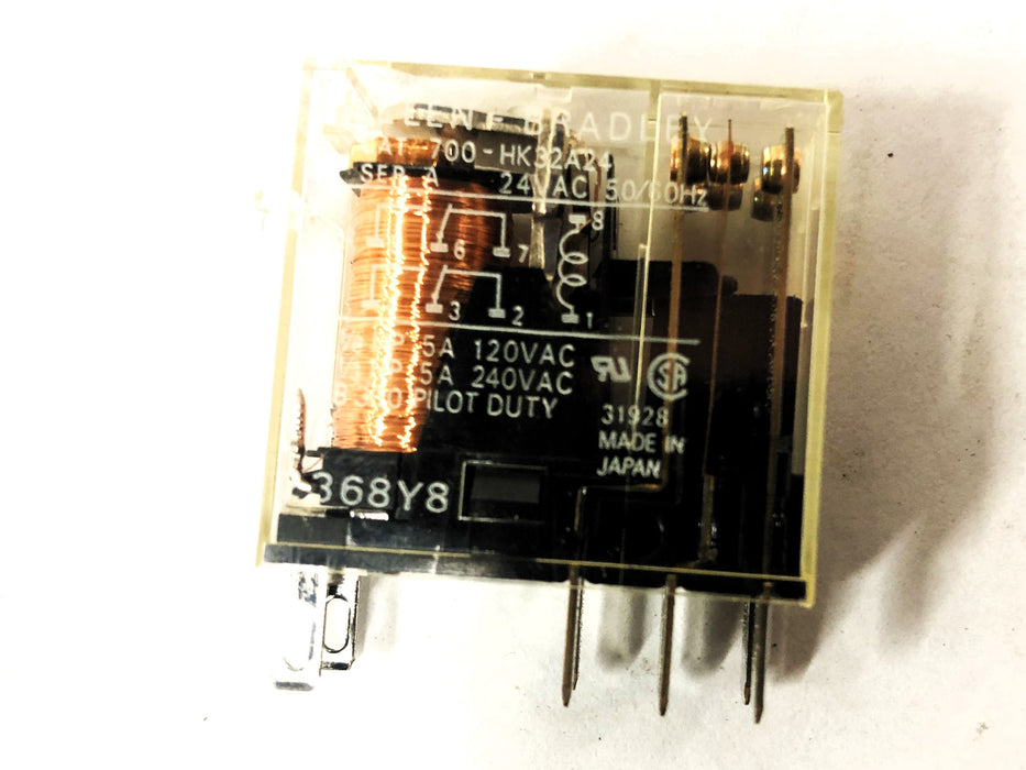 Rockwell 24V AC 5 AMP DPDT General Purpose Relay 700HK32A24 [Lot of 2] NOS