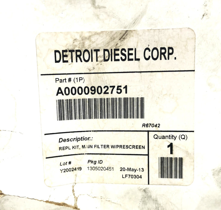 Detroit Diesel Replacement Main Fuel Filter A0000902751 NOS