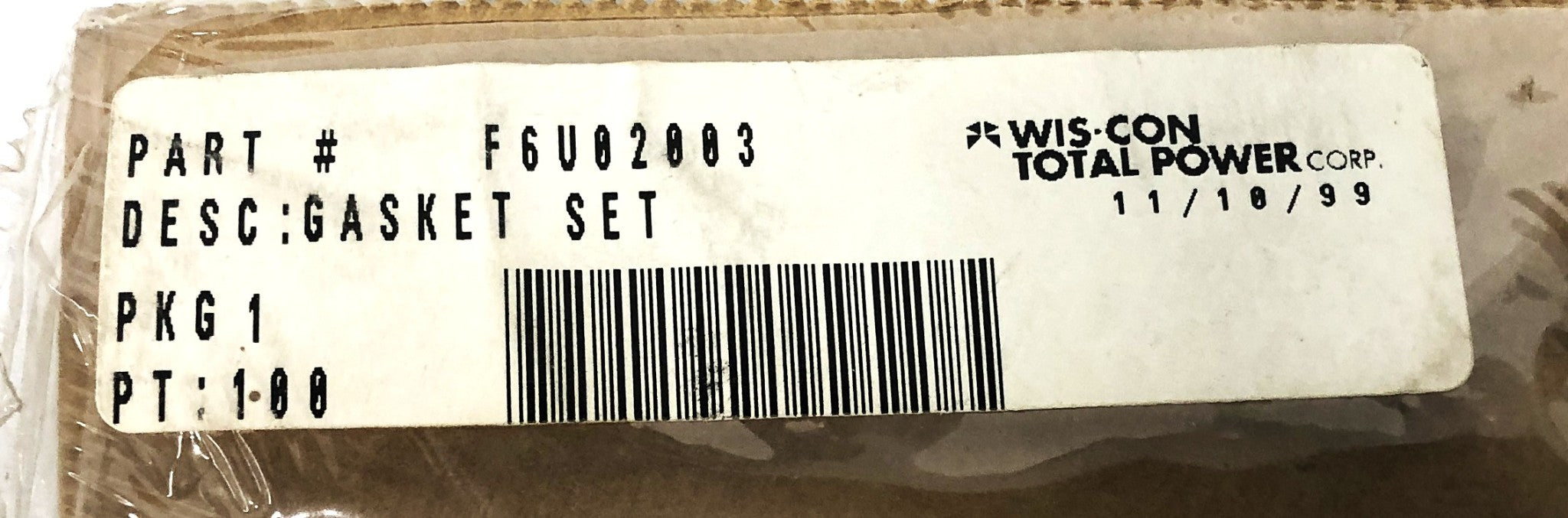 WisCon Total Power Corp Gasket Set F6U02003 NOS