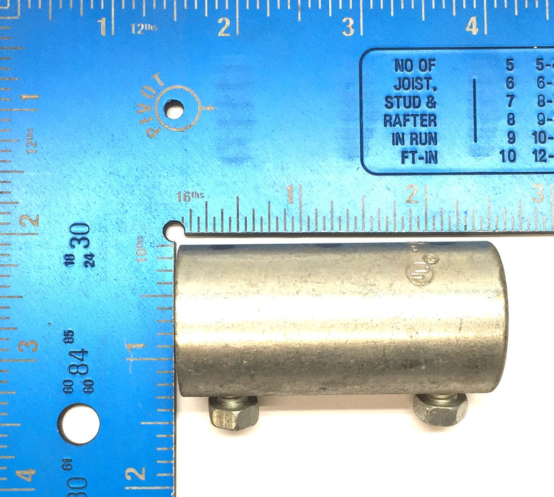 Unbranded 1.13"OD/.85"ID x 2.30(L) Steel Set Screw (2) Coupling [Lot of 4] NOS