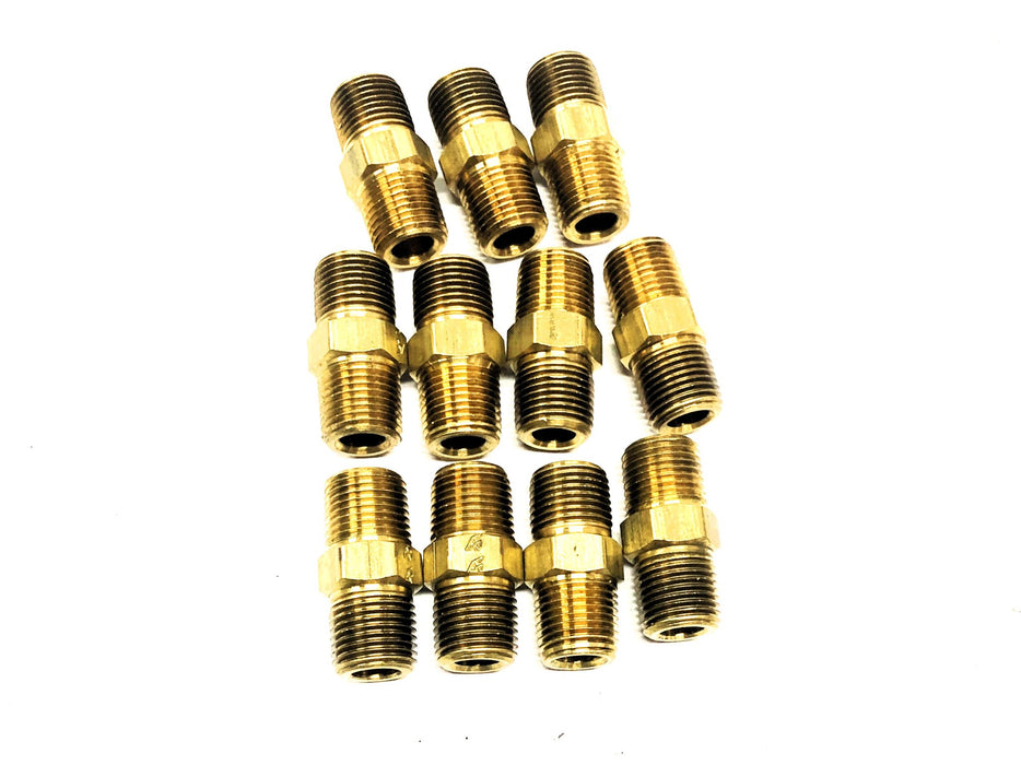 Anderson Brass Hex Nipple Fitting P122AH-A-10 [Lot of 11] NOS