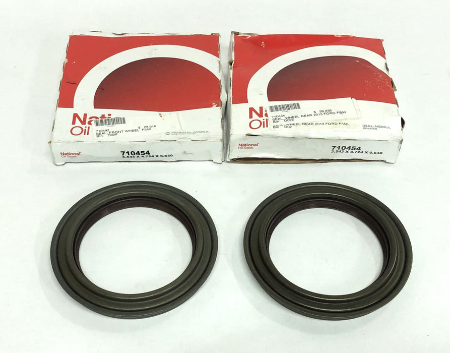 National 3.543x4.724x0.630 Inch Oil Seals 710454 [Lot of 2] NOS