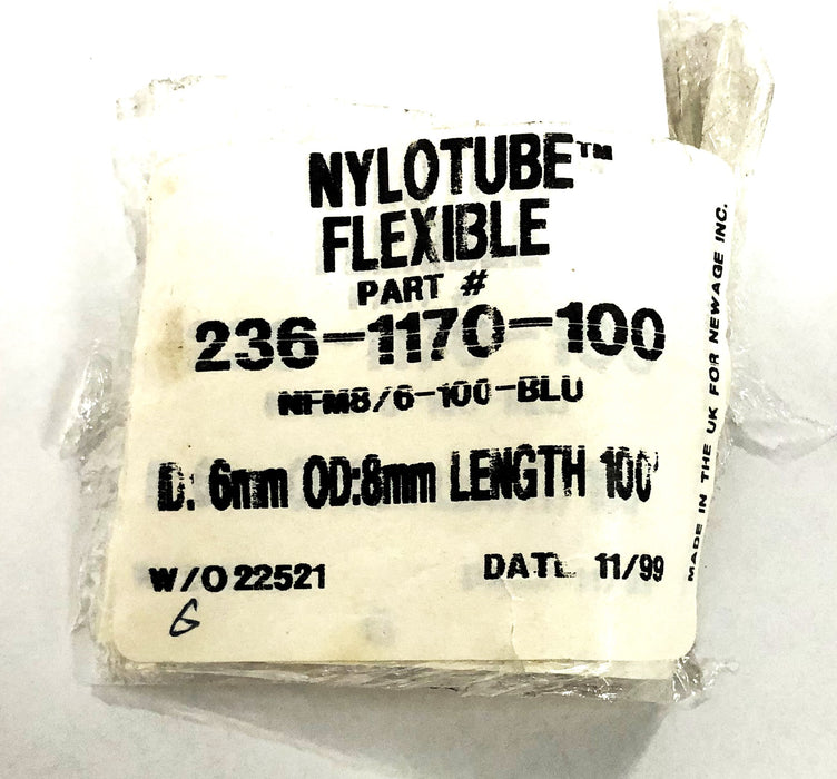 Nylotube 65 Foot 6mm Blue Flexible Tubing 2361170-100 NOS