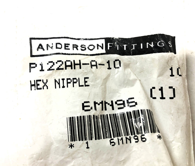 Anderson Brass Hex Nipple Fitting P122AH-A-10 [Lot of 11] NOS