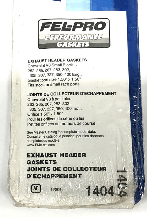 Fel-Pro 2 Piece Exhaust Header Gasket Set 1404 NOS