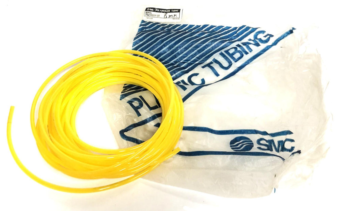 SMC 55 Foot 8X5 I.IJ2 Yellow Polyurethane Tubing TU0805 (TU0805Y-20) NOS