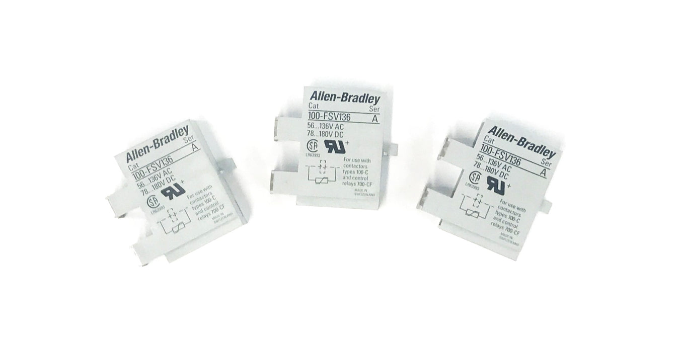 Allen-Bradley Surge Suppressor Series A 100-FSV136 [Lot of 3] NOS