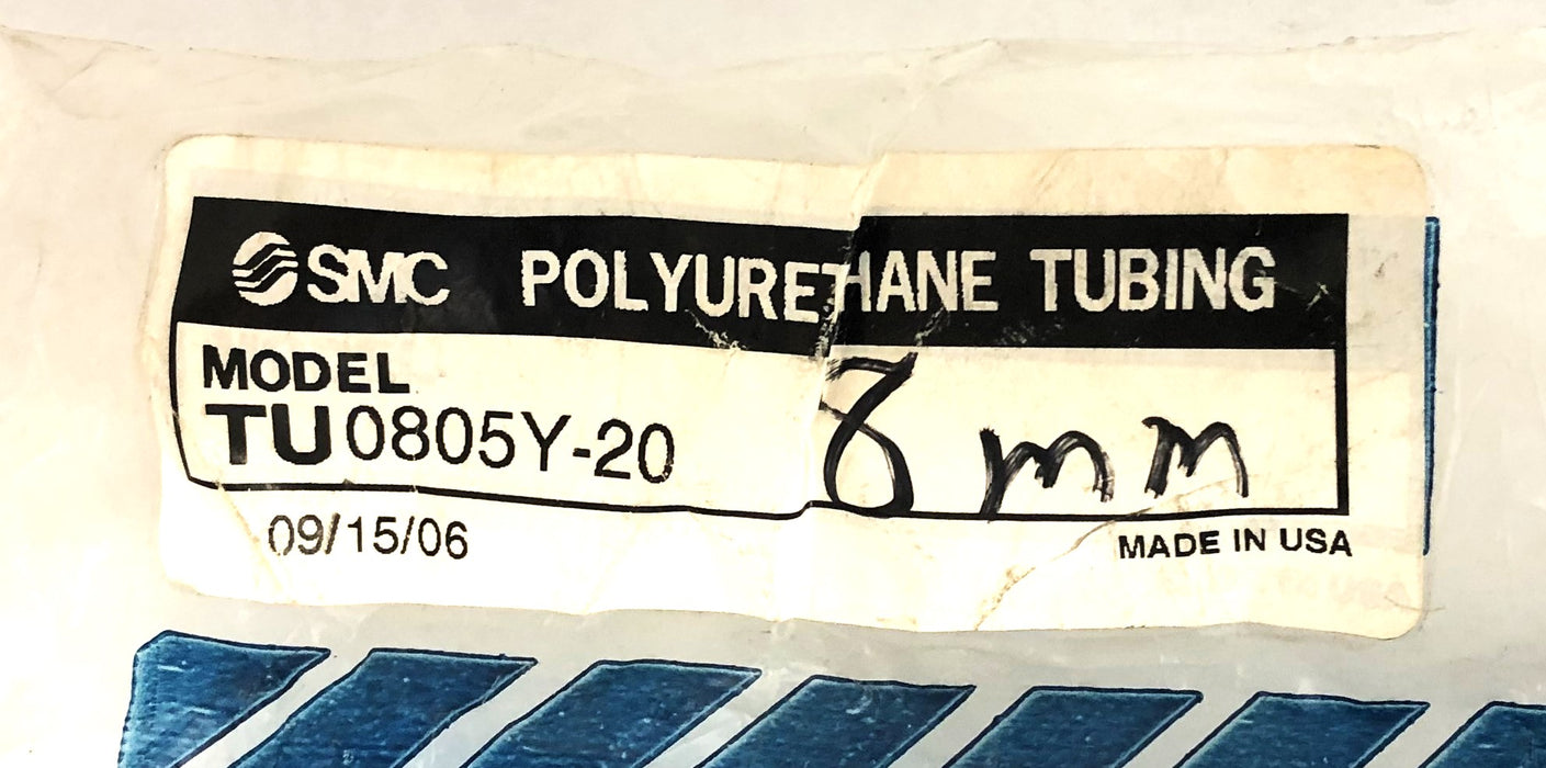 SMC 55 Foot 8X5 I.IJ2 Yellow Polyurethane Tubing TU0805 (TU0805Y-20) NOS