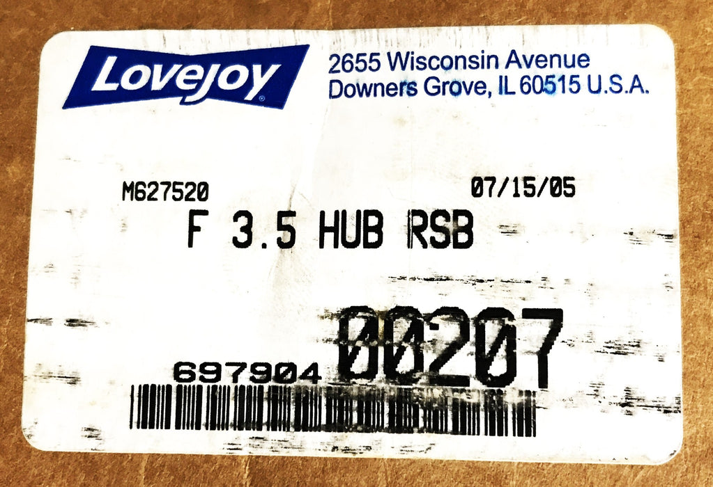 Lovejoy 3-1/4 inch Bore Gear Coupling Hub 697904-00207 NOS