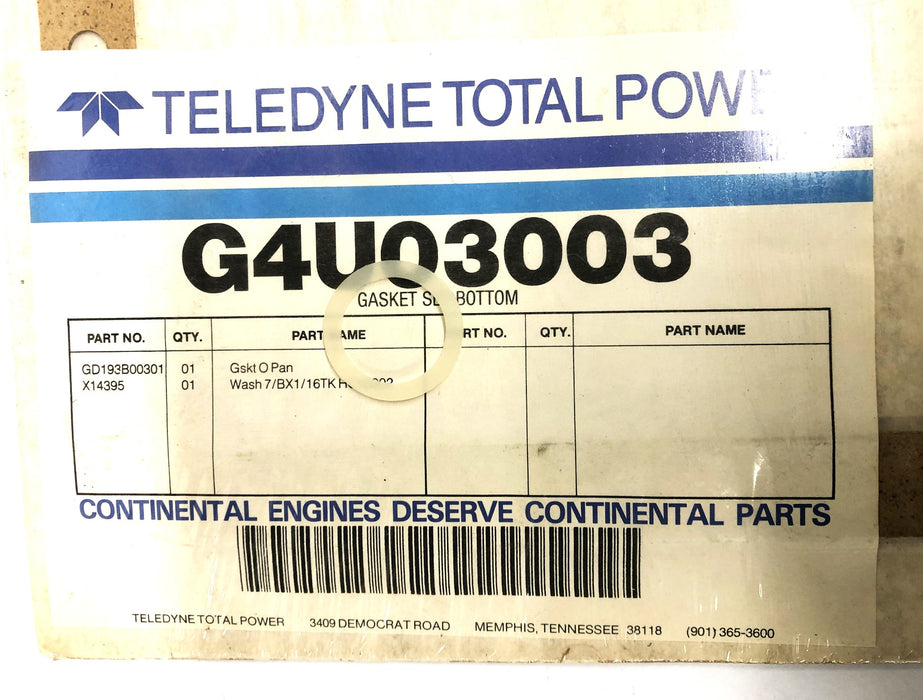 Teledyne Total Power Oil Pan Gasket Kit G4U03003 (GD193B00301, X14395) NOS