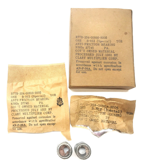 Torrington Anti-Friction Ball Bearing B-812 [Lot of 2] NOS