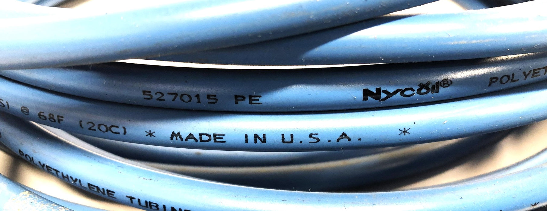 Nycoil 55 Foot 3/8 Inch OD Blue Polyethylene Tubing 527015 PE NOS