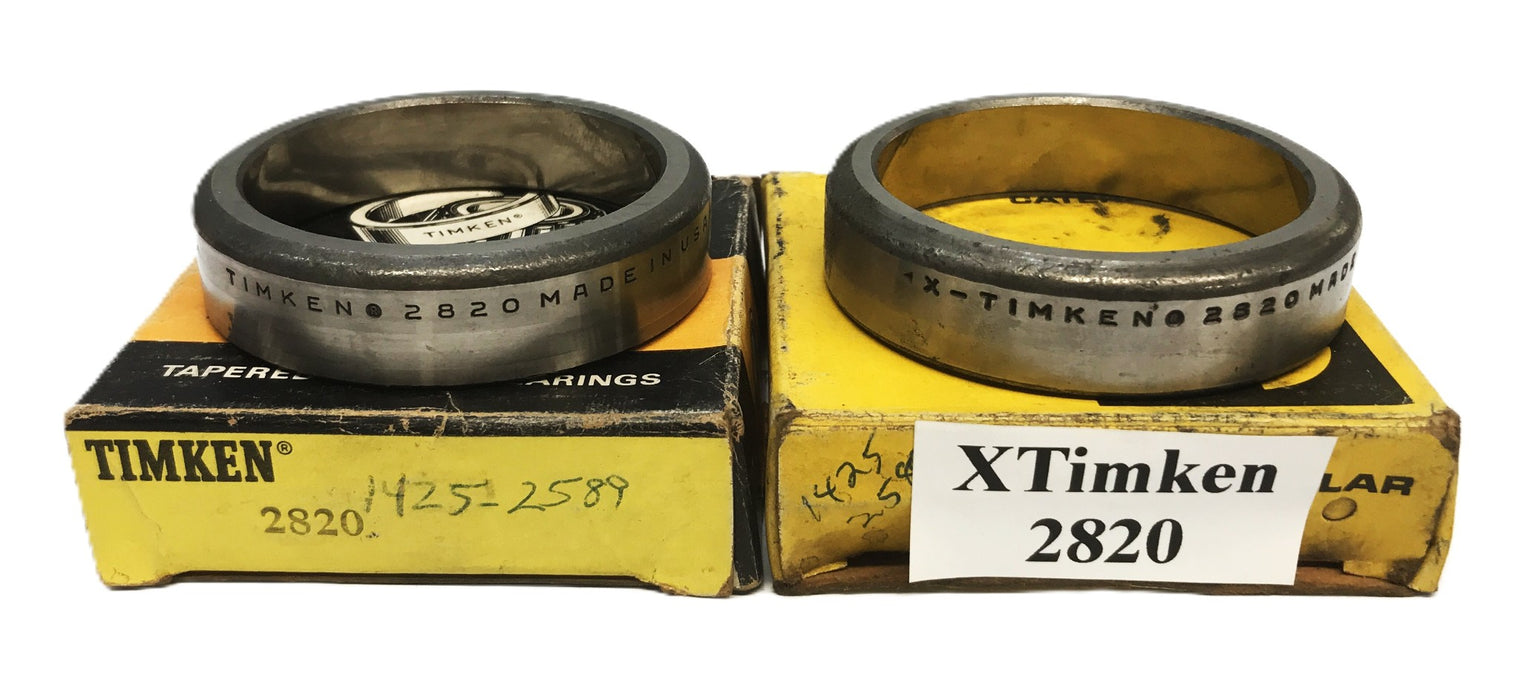 Timken/XTimken Tapered Roller Bearing Cup 2820 [Lot of 2] NOS