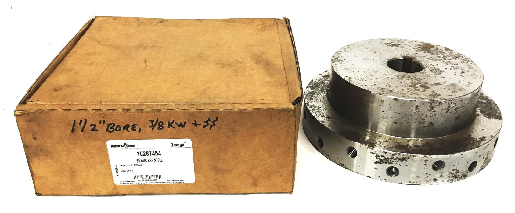 Rexnord Omega 1-1/2 Bore 3/8 x 1/8 KW 60 RSB Steel Hub 10287454 NOS