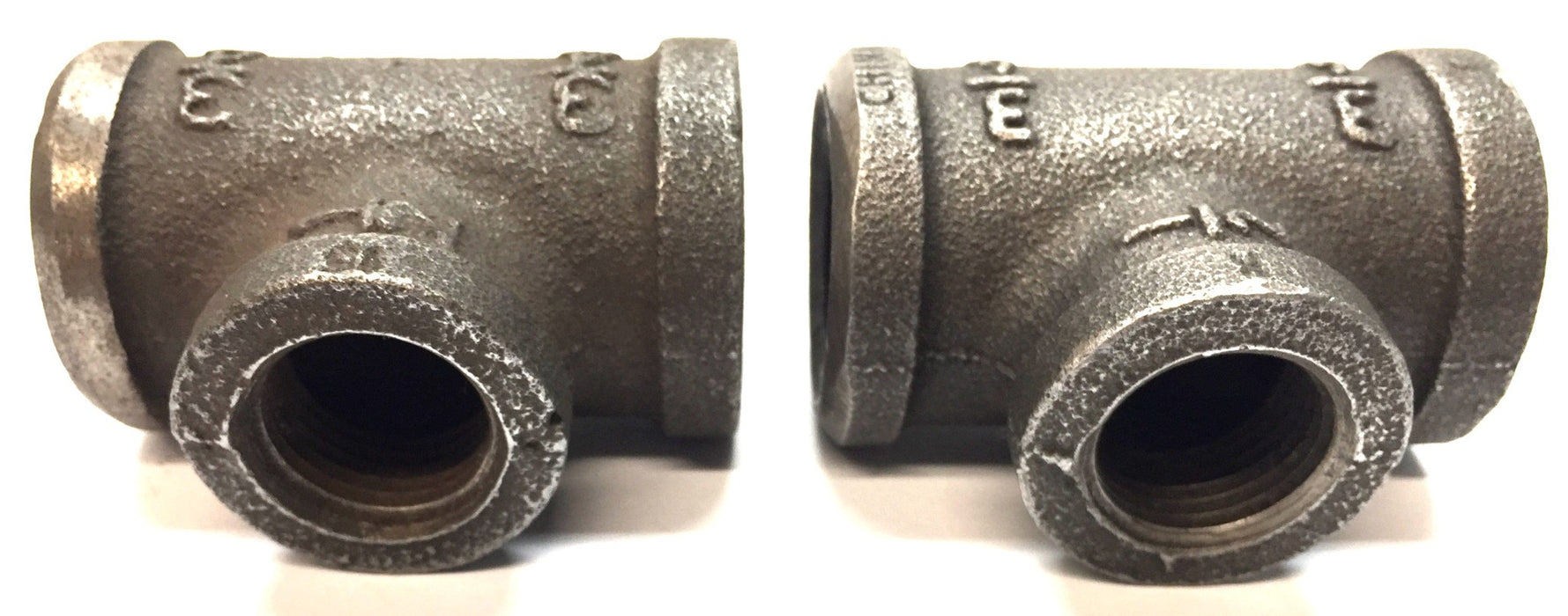 Proline 1/2" x 3/4" x 3/4" Cast Iron Tee [Lot of 2] NOS