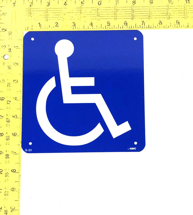NMC S-23 S23R 7X7 Inch Handicapped Sign 86529070 [Lot of 2] NOS