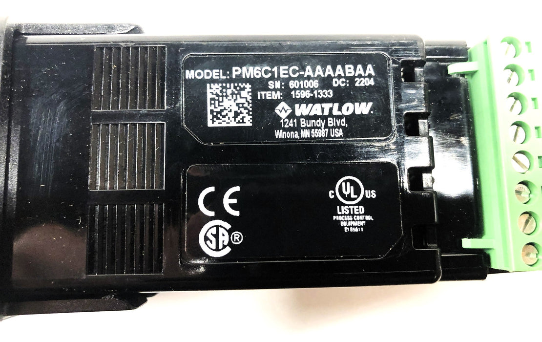 Watlow PM6C1EC-AAAABAA Panel Mount Temperature Controller 1596-1333 NOS