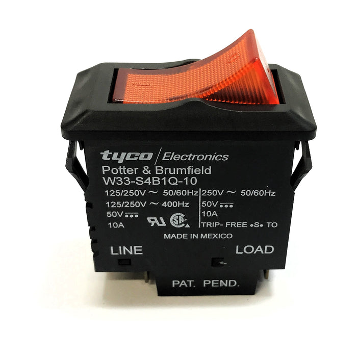 Tyco Electronics Potter & Brumfield Thermal Circuit Breaker W33-S4B1Q-10 NOS