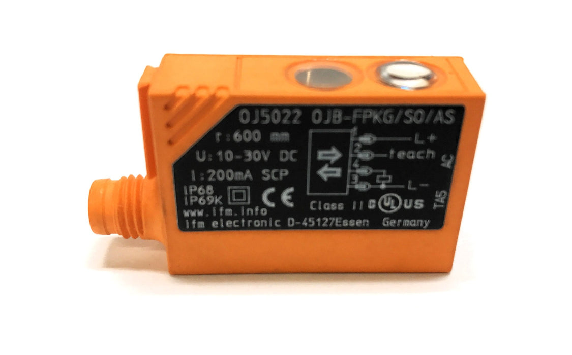 IFM Photoelectric Sensor 0J5022 0JB-FPKG/S0/AS NOS