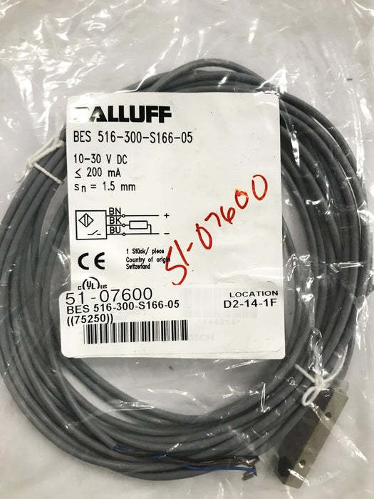 Balluff Inductive Sensor BES-516-300-S166-05 NOS