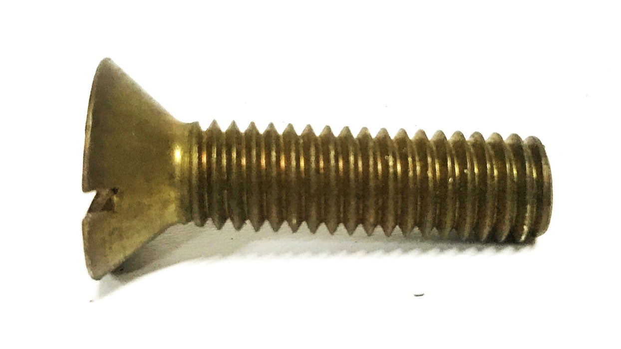 Unbranded Brass 3/8-16 x 1-1/8 Flat Head Slotted Screw [Lot of 80] NOS