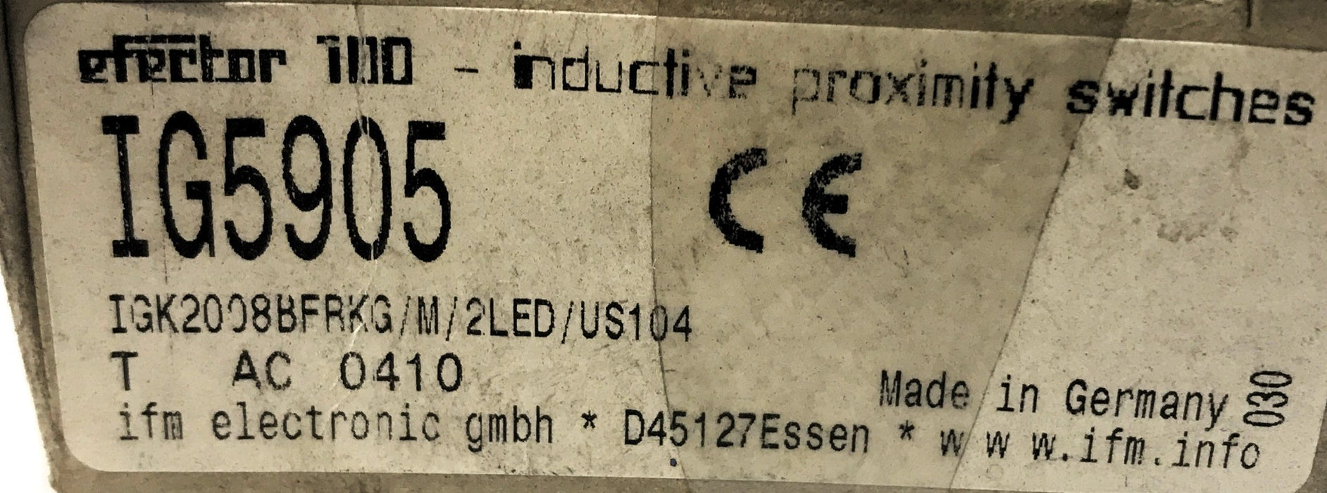 IFM Proximity Sensor IG5905 NOS