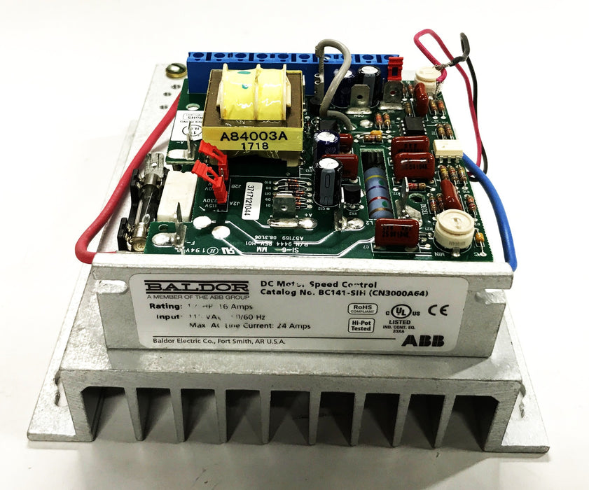 Baldor DC Motor Speed Control with Heatsink BC141-SIH USED