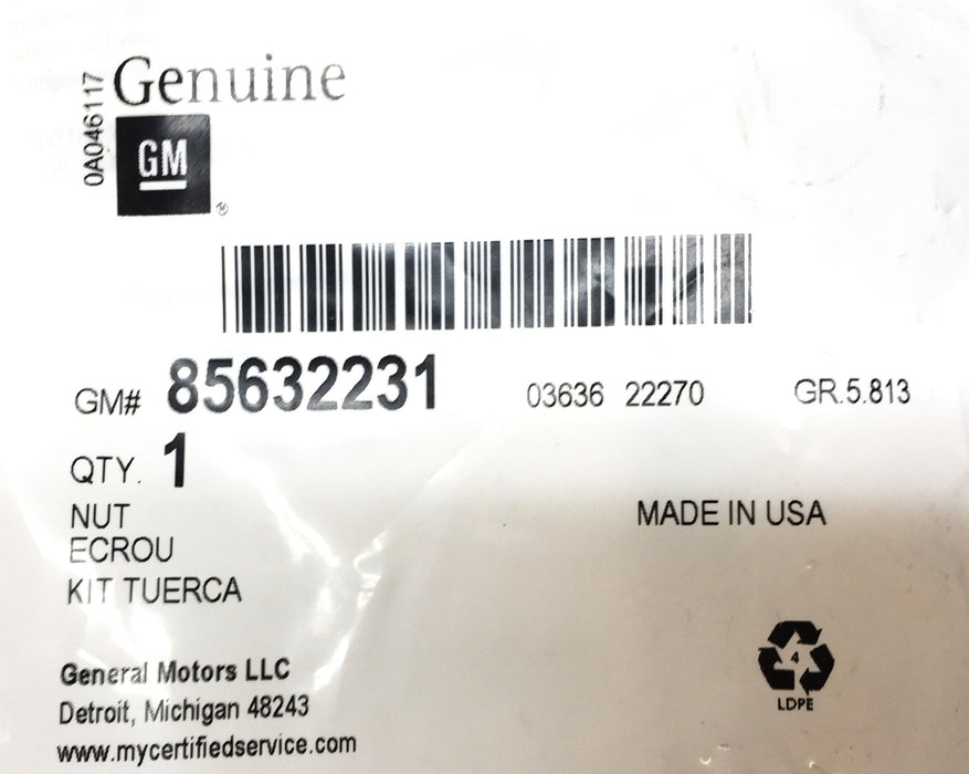 General Motors/GM Chrome Wheel Lock Kit 85632231 NOS