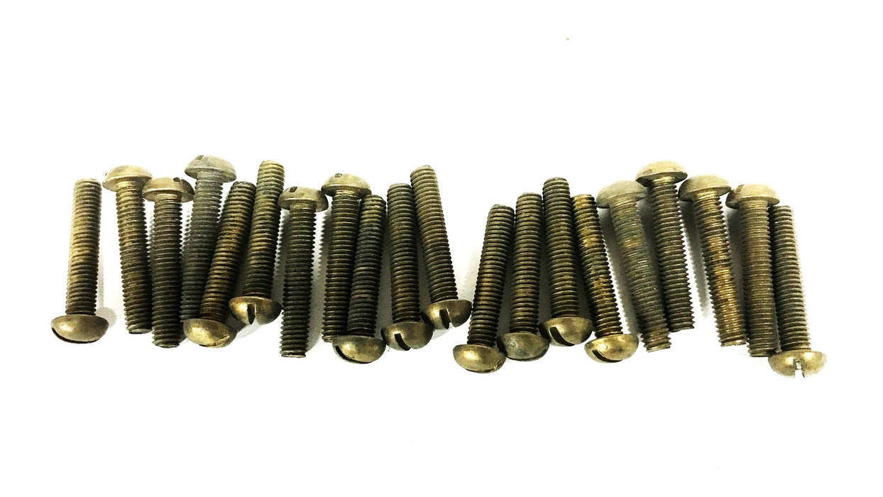 Unbranded Brass 3/8-16 x 2 Round Head Slotted Screw [Lot of 20] NOS