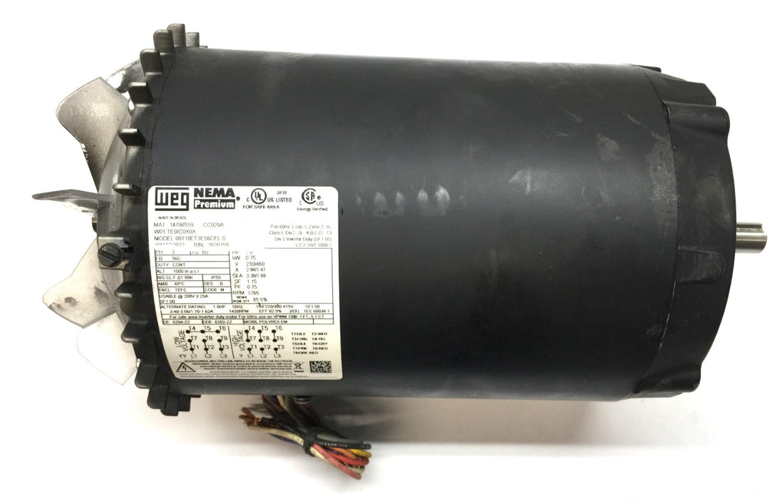 WEG NEMA Premium 230/460 General Purpose 1765-RPM Motor 00118ET3E56CFL-S USED